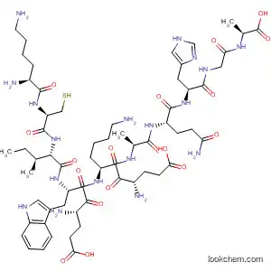 Molecular Structure of 474832-45-6 (L-Alanine,
L-lysyl-L-cysteinyl-L-isoleucyl-L-a-glutamyl-L-tryptophyl-L-a-glutamyl-L-lysyl
-L-alanyl-L-glutaminyl-L-histidylglycyl-)