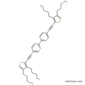 Molecular Structure of 522599-21-9 (2,2'-Bipyridine, 5,5'-bis[(3,4-dibutyl-2-thienyl)ethynyl]-)
