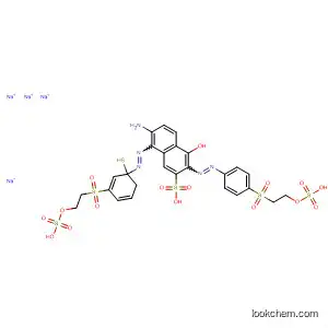 Molecular Structure of 607724-37-8 (2-Naphthalenesulfonic acid,
7-amino-4-hydroxy-3-[[4-[[2-(sulfooxy)ethyl]sulfonyl]phenyl]azo]-8-[[2-sulf
o-4-[[2-(sulfooxy)ethyl]sulfonyl]phenyl]azo]-, tetrasodium salt)