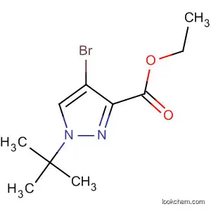 Molecular Structure of 682757-50-2 (1H-Pyrazole-3-carboxylic acid, 4-bromo-1-(1,1-dimethylethyl)-, ethyl
ester)