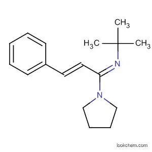 Molecular Structure of 777858-33-0 (Pyrrolidine,
1-[(1E,2E)-1-[(1,1-dimethylethyl)imino]-3-phenyl-2-propenyl]-)