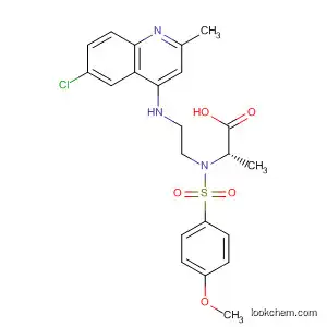 Molecular Structure of 778635-02-2 (b-Alanine,
N-[2-[(6-chloro-2-methyl-4-quinolinyl)amino]ethyl]-N-[(4-methoxyphenyl)
sulfonyl]-)