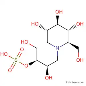 Molecular Structure of 791627-61-7 (3,4,5-Piperidinetriol,
1-[(2R,3S)-2,4-dihydroxy-3-(sulfooxy)butyl]-2-(hydroxymethyl)-,
(2R,3R,4R,5S)-)