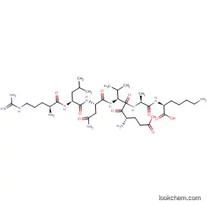 Molecular Structure of 792920-51-5 (L-Lysine, L-arginyl-L-leucyl-L-asparaginyl-L-a-glutamyl-L-valyl-L-alanyl-)