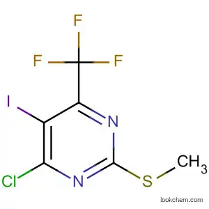 Molecular Structure of 792934-95-3 (Pyrimidine, 4-chloro-5-iodo-2-(methylthio)-6-(trifluoromethyl)-)