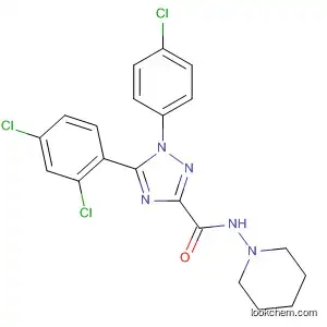 Molecular Structure of 793666-99-6 (1H-1,2,4-Triazole-3-carboxamide,
1-(4-chlorophenyl)-5-(2,4-dichlorophenyl)-N-1-piperidinyl-)