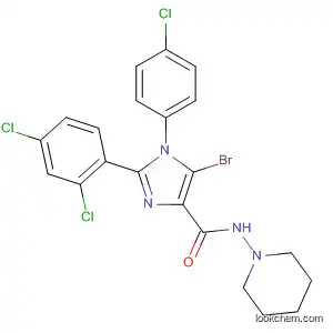Molecular Structure of 796875-42-8 (1H-Imidazole-4-carboxamide,
5-bromo-1-(4-chlorophenyl)-2-(2,4-dichlorophenyl)-N-1-piperidinyl-)