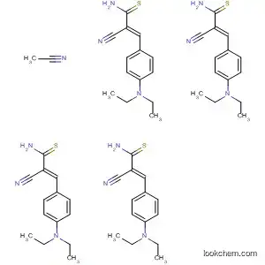 Molecular Structure of 799296-86-9 (2-Propenethioamide, 2-cyano-3-[4-(diethylamino)phenyl]-, (2E)-,
compd. with acetonitrile (4:1))