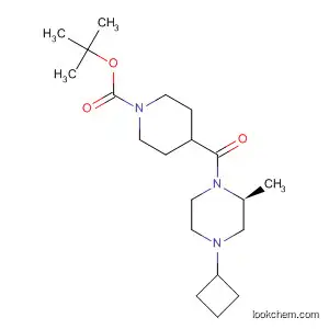 Molecular Structure of 799557-81-6 (1-Piperidinecarboxylic acid,
4-[[(2S)-4-cyclobutyl-2-methyl-1-piperazinyl]carbonyl]-, 1,1-dimethylethyl
ester)