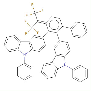 Molecular Structure of 799559-67-4 (9H-Carbazole,
3,3'-[[2,2,2-trifluoro-1-(trifluoromethyl)ethylidene]di-4,1-phenylene]bis[9-
phenyl-)