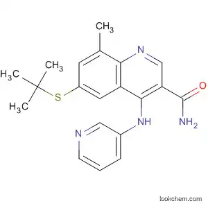 3-Quinolinecarboxamide,
6-[(1,1-dimethylethyl)thio]-8-methyl-4-(3-pyridinylamino)-