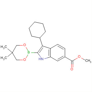 1H-Indole-6-carboxylic acid,  3-cyclohexyl-2-(5,5-dimethyl-1,3,2-dioxaborinan-2-yl)-, methyl ester