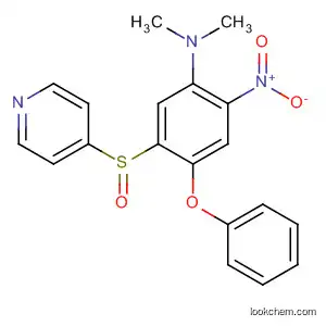 Molecular Structure of 844666-28-0 (Benzenamine, N,N-dimethyl-2-nitro-4-phenoxy-5-(4-pyridinylsulfinyl)-)