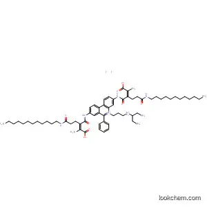 Molecular Structure of 847068-13-7 (Phenanthridinium,
3,8-bis[[(2Z)-2-(1-carboxyethylidene)-5-(dodecylamino)-1,5-dioxopentyl
]amino]-5-[3-(diethylmethylammonio)propyl]-6-phenyl-, diiodide)