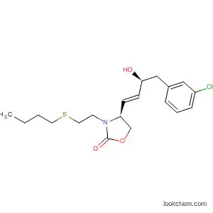 Molecular Structure of 847189-07-5 (2-Oxazolidinone,
3-[2-(butylthio)ethyl]-4-[(1E,3S)-4-(3-chlorophenyl)-3-hydroxy-1-butenyl]-,
(4S)-)