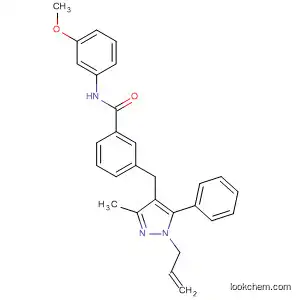 Molecular Structure of 847224-93-5 (Benzamide,
N-(3-methoxyphenyl)-3-[[3-methyl-5-phenyl-1-(2-propenyl)-1H-pyrazol-4
-yl]methyl]-)