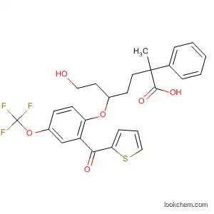 Molecular Structure of 847347-33-5 (Benzenepropanoic acid,
2-methyl-4-[3-[2-(2-thienylcarbonyl)-4-(trifluoromethoxy)phenoxy]butoxy]-)