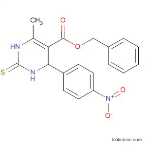 Molecular Structure of 847597-13-1 (5-Pyrimidinecarboxylic acid,
1,2,3,4-tetrahydro-6-methyl-4-(4-nitrophenyl)-2-thioxo-, phenylmethyl
ester)