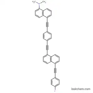 Molecular Structure of 848073-11-0 (1-Naphthalenamine,
5-[[4-[[5-[(4-iodophenyl)ethynyl]-1-naphthalenyl]ethynyl]phenyl]ethynyl]-N,
N-dimethyl-)