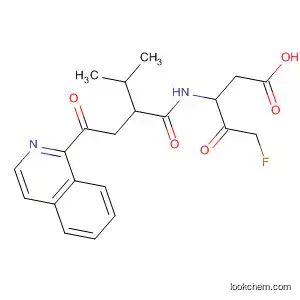 Molecular Structure of 850253-78-0 (Pentanoic acid,
5-fluoro-3-[[4-(1-isoquinolinyl)-2-(1-methylethyl)-1,4-dioxobutyl]amino]-4-
oxo-)