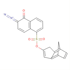 Molecular Structure of 144290-02-8 (1-Naphthalenesulfonic acid, 6-diazo-5,6-dihydro-5-oxo-,
octahydro-4,7-methano-1H-indene-2,5-diyl ester)