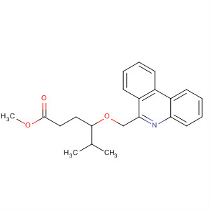 Molecular Structure of 146174-73-4 (Hexanoic acid, 5-methyl-4-(6-phenanthridinylmethoxy)-, methyl ester)