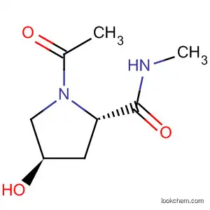 Molecular Structure of 19746-36-2 (2-Pyrrolidinecarboxamide, 1-acetyl-4-hydroxy-N-methyl-, (2S,4R)-)
