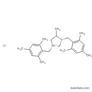 Molecular Structure of 475296-90-3 (1H-Imidazolium,
4,5-dihydro-4-methyl-1,3-bis[(2,4,6-trimethylphenyl)methyl]-, chloride)