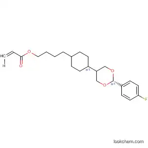 Molecular Structure of 857072-98-1 (2-Propenoic acid,
4-[trans-4-[trans-2-(4-fluorophenyl)-1,3-dioxan-5-yl]cyclohexyl]butyl ester)