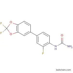 Molecular Structure of 877134-65-1 (Urea, [4-(2,2-difluoro-1,3-benzodioxol-5-yl)-2-fluorophenyl]-)