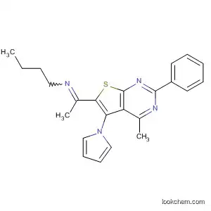 1-Butanamine,
N-[1-[4-methyl-2-phenyl-5-(1H-pyrrol-1-yl)thieno[2,3-d]pyrimidin-6-yl]eth
ylidene]-