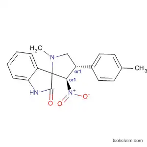 Molecular Structure of 877238-88-5 (Spiro[3H-indole-3,2'-pyrrolidin]-2(1H)-one,
1'-methyl-4'-(4-methylphenyl)-3'-nitro-, (2'R,3'R,4'S)-rel-)