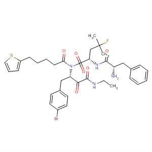 L-Leucinamide,  4-fluoro-N-[1-oxo-5-(2-thienyl)pentyl]-L-phenylalanyl-N-[(1S)-1-[(4-bromo  phenyl)methyl]-3-(ethylamino)-2,3-dioxopropyl]-