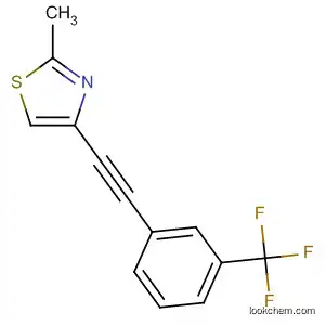 Molecular Structure of 878018-37-2 (Thiazole, 2-methyl-4-[[3-(trifluoromethyl)phenyl]ethynyl]-)