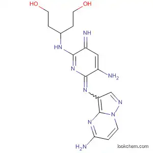 Molecular Structure of 878392-49-5 (1,5-Pentanediol,
3-[[5-amino-6-[(5-aminopyrazolo[1,5-a]pyrimidin-3-yl)imino]-3,6-dihydro
-3-imino-2-pyridinyl]amino]-)