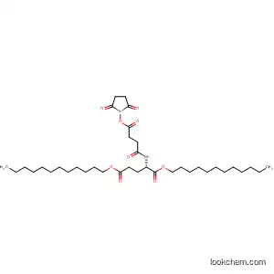 Molecular Structure of 879004-81-6 (L-Glutamic acid, N-[4-[(2,5-dioxo-1-pyrrolidinyl)oxy]-1,4-dioxobutyl]-,
didodecyl ester)