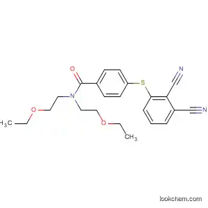 Molecular Structure of 879098-02-9 (Benzamide, 4-[(2,3-dicyanophenyl)thio]-N,N-bis(2-ethoxyethyl)-)