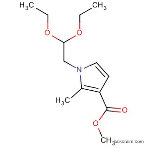 Molecular Structure of 879214-84-3 (1H-Pyrrole-3-carboxylic acid, 1-(2,2-diethoxyethyl)-2-methyl-, methyl
ester)