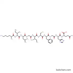 Molecular Structure of 879405-03-5 (L-Glutamine,
L-lysyl-L-isoleucyl-L-leucylglycyl-L-isoleucyl-L-cysteinyl-L-phenylalanylglycyl
-L-histidyl-)