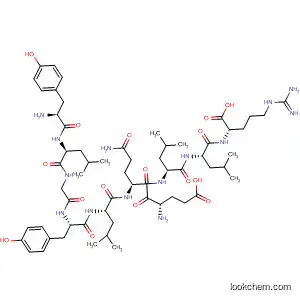 Molecular Structure of 117592-45-7 (L-Arginine,
L-tyrosyl-L-leucylglycyl-L-tyrosyl-L-leucyl-L-a-glutamyl-L-glutaminyl-L-leucyl-
L-leucyl-)