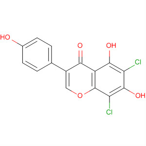 Molecular Structure of 145400-86-8 (4H-1-Benzopyran-4-one,
6,8-dichloro-5,7-dihydroxy-3-(4-hydroxyphenyl)-)