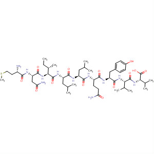 Molecular Structure of 194781-65-2 (L-Valine,
L-methionyl-L-asparaginyl-L-isoleucyl-L-leucyl-L-leucyl-L-glutaminyl-L-tyros
yl-L-valyl-)