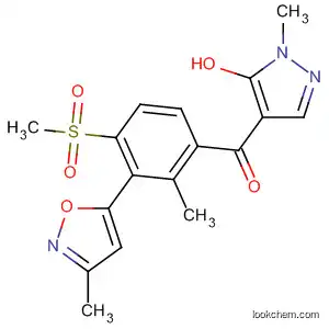 Molecular Structure of 198412-87-2 (Methanone,
(5-hydroxy-1-methyl-1H-pyrazol-4-yl)[2-methyl-3-(3-methyl-5-isoxazolyl)-
4-(methylsulfonyl)phenyl]-)