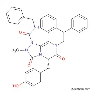 Molecular Structure of 512855-48-0 (1,2,4-Triazolo[4,3-a]pyrazine-1(5H)-carboxamide,
7-(2,2-diphenylethyl)hexahydro-5-[(4-hydroxyphenyl)methyl]-2-methyl-3,
6-dioxo-N-(phenylmethyl)-, (5S)-)