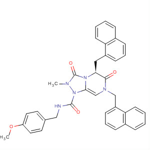1,2,4-Triazolo[4,3-a]pyrazine-1(5H)-carboxamide,  hexahydro-N-[(4-methoxyphenyl)methyl]-2-methyl-5,7-bis(1-naphthalenyl  methyl)-3,6-dioxo-, (5S)-