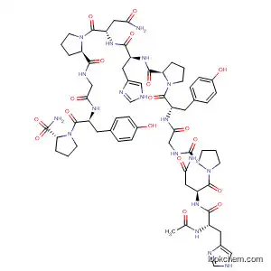 Molecular Structure of 752987-66-9 (L-Prolinamide,
N-acetyl-L-histidyl-L-asparaginyl-L-prolylglycyl-L-tyrosyl-L-prolyl-L-histidyl-L
-asparaginyl-L-prolylglycyl-L-tyrosyl-)