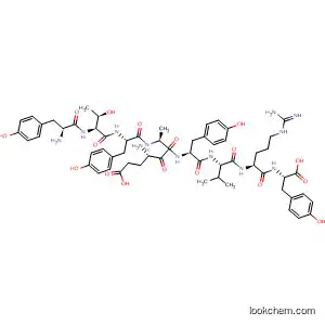 Molecular Structure of 776299-67-3 (L-Tyrosine,
L-tyrosyl-L-threonyl-L-tyrosyl-L-a-glutamyl-L-alanyl-L-tyrosyl-L-valyl-L-arginyl
-)