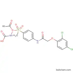 Molecular Structure of 78357-47-8 (Carbamic acid,
[[4-[[(2,4-dichlorophenoxy)acetyl]amino]phenyl]sulfonyl]-, methyl ester)