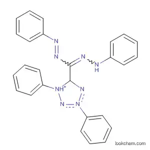 Molecular Structure of 784997-52-0 (1H-Tetrazolium, 1,3-diphenyl-5-[(phenylazo)(phenylhydrazono)methyl]-)