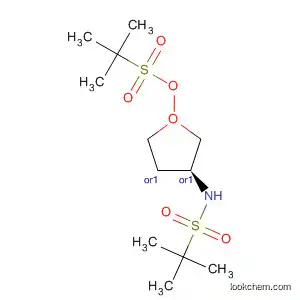 Molecular Structure of 798575-98-1 (2-Propanesulfonic acid, 2-methyl-,
(3R,4S)-4-[[(1,1-dimethylethyl)sulfonyl]amino]tetrahydro-3-furanyl ester,
rel-)